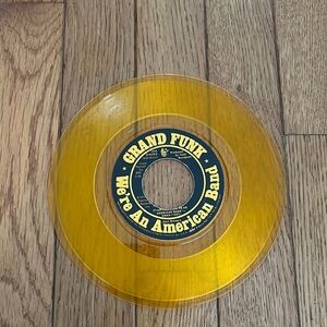 Grand Funk We’re an American Band Creepin’ Yellow 45 7” Vinyl Record